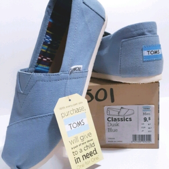 🆕️ TOMS Dusk Blue Men's Classics - Picture 1 of 5